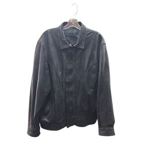 Vera Pelle VINTAGE Men's Black Sueded Leather Jacket